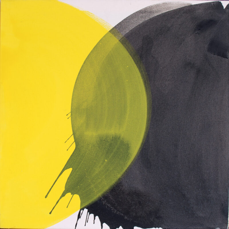 Møte, 2002, 97x97 cm